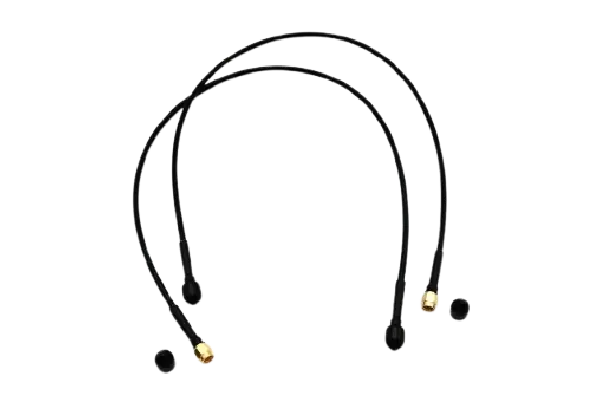 Black Cable 500mm in length RPSMA male to RPSMA male pigtail