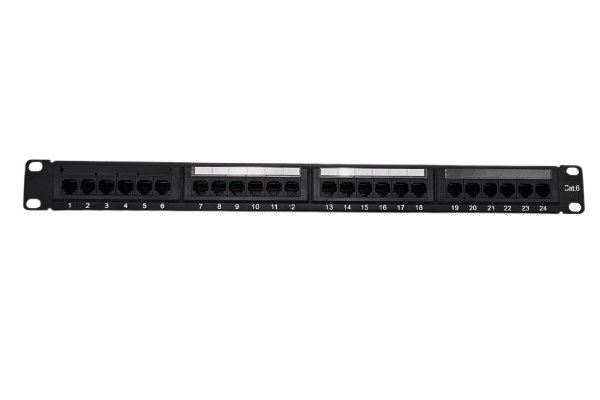 AN - HKPP-PDC61BLK24 Cat6 UTP PATCH PANEL 24 PORT (