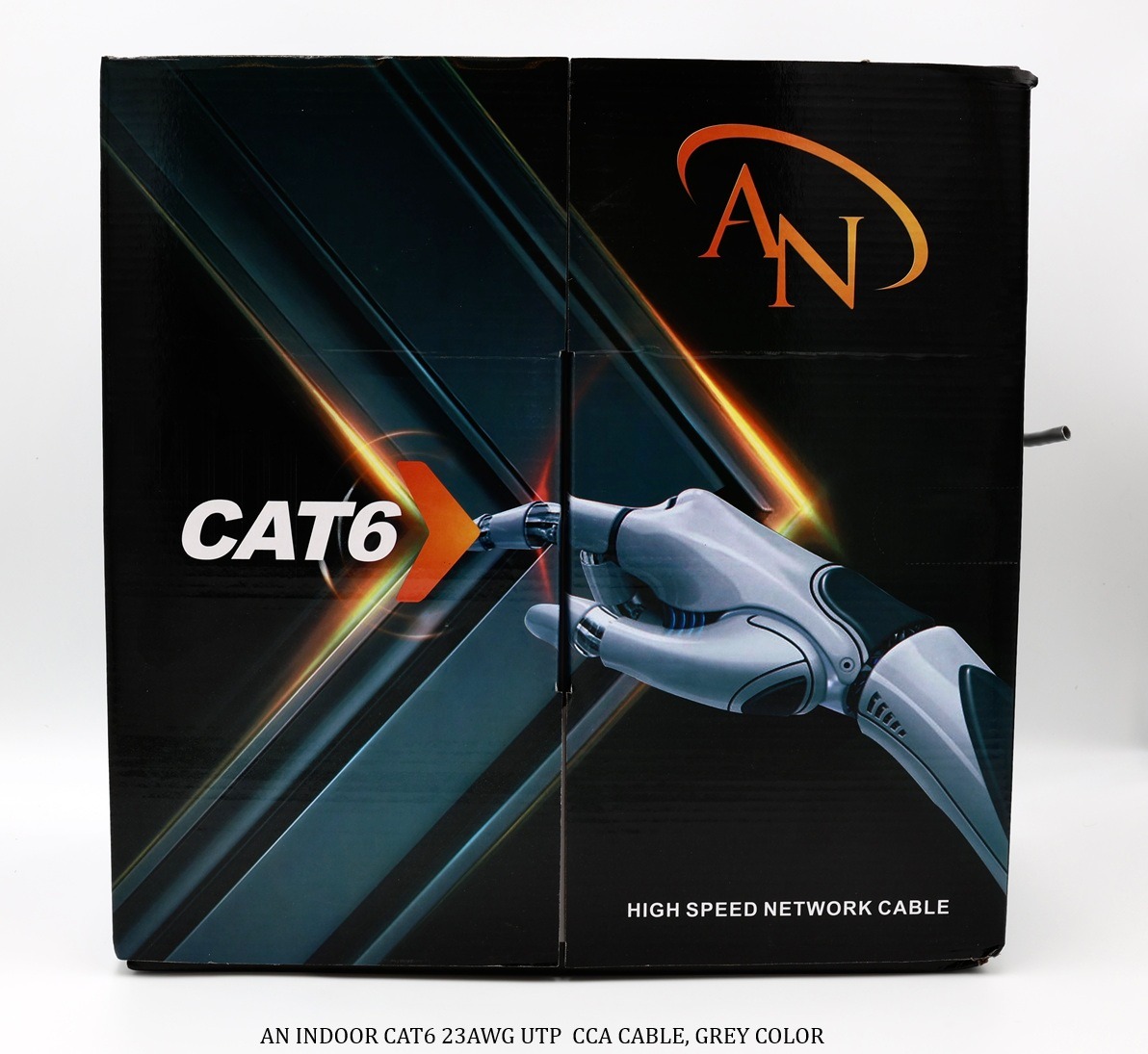 AN INDOOR CAT6 23AWG UTP  CCA CABLE, GREY COLOR